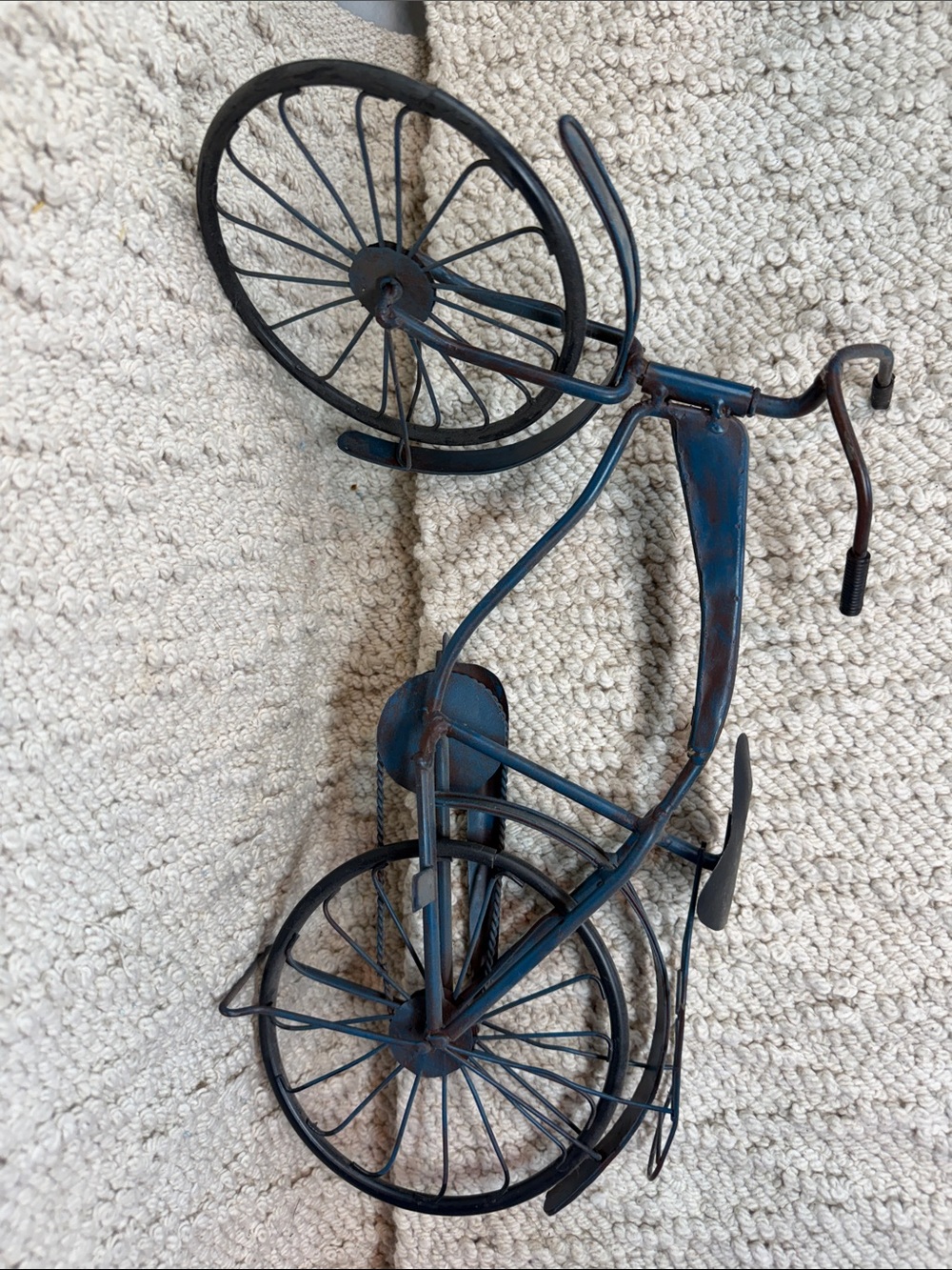 Rustic Blue Metal Bicycle Wall Decor - Brand